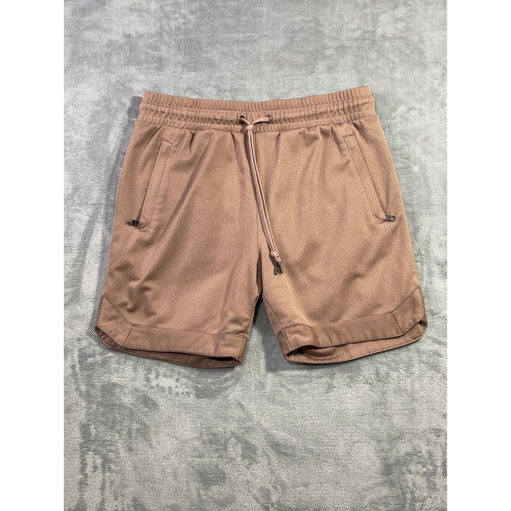 Maison Article Premium Essentials Mesh Shorts Mauve Brown Mens Large Athletic